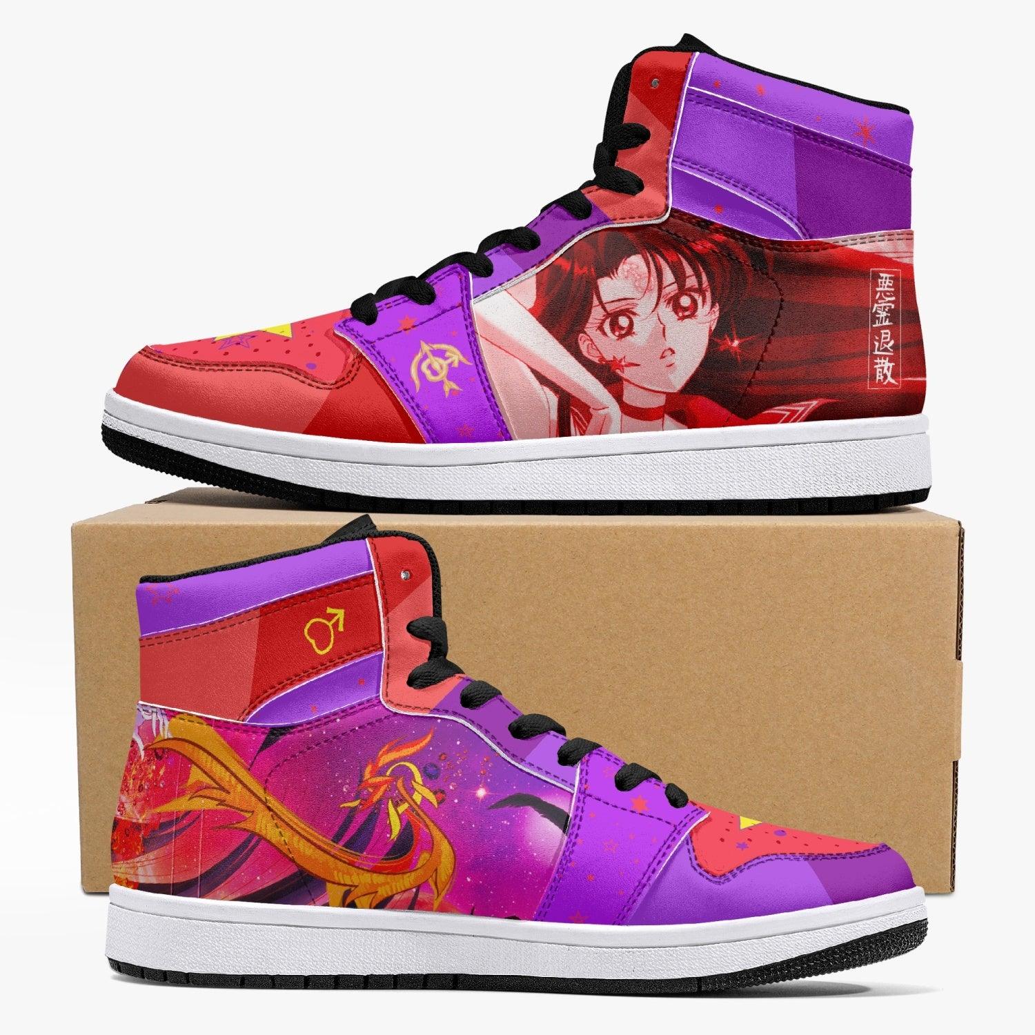 Sailor Mars Sailor Moon Crystal Custom Sneaker Mid 1 Basketball Shoes - Otaku Hall