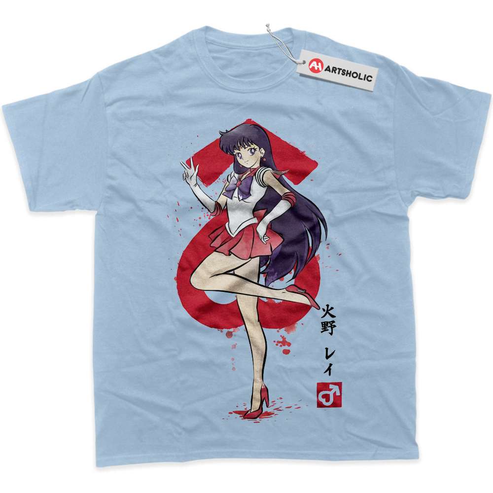 Alternative view of Sailor Mars Shirt, Sailor Moon Shirt, Anime Shirt, graphic Tee