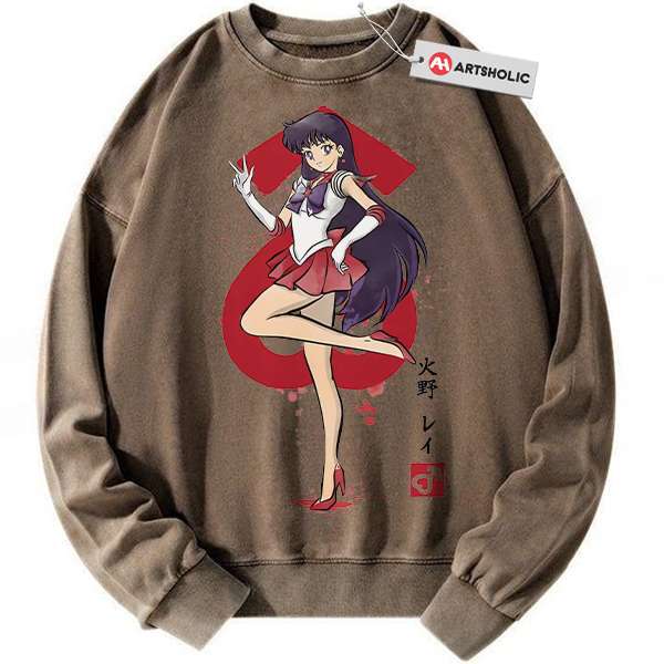 Alternative view of Sailor Mars Sweatshirt, Sailor Moon Sweatshirt, Anime Sweatshirt, Vintage Sweater