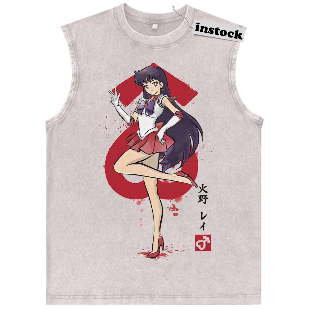 Sailor Mars Tank Top, Sailor Moon Tank Top, Anime Tank Top, Vintage Tank Top