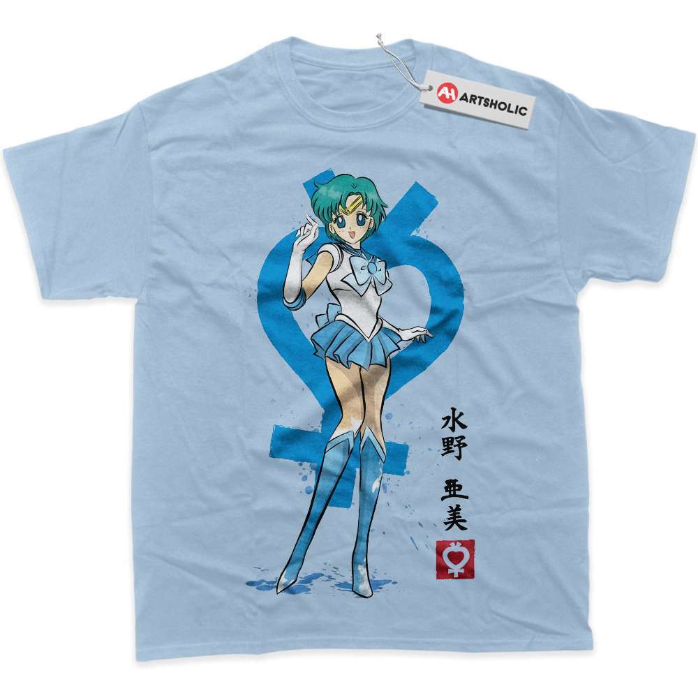 Alternative view of Sailor Mercury Shirt, Sailor Moon Shirt, Anime Shirt,graphic Tee