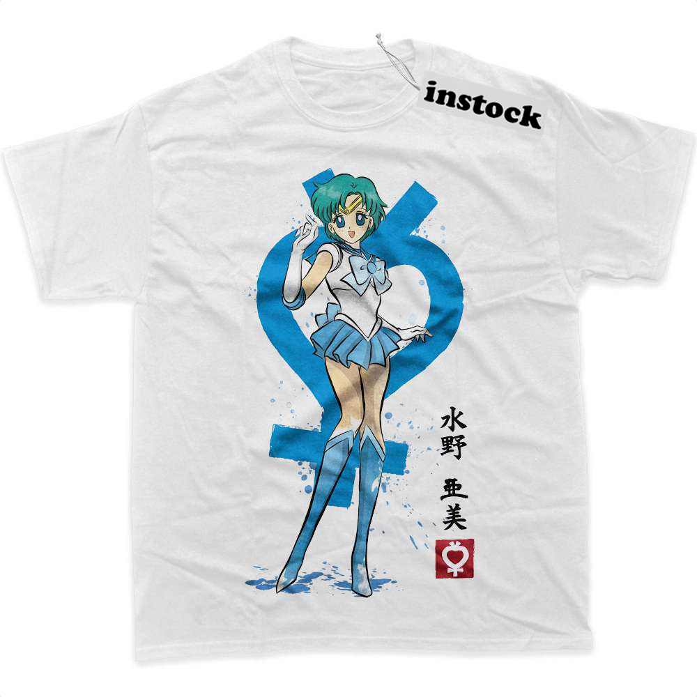Sailor Mercury Shirt, Sailor Moon Shirt, Anime Shirt,graphic Tee
