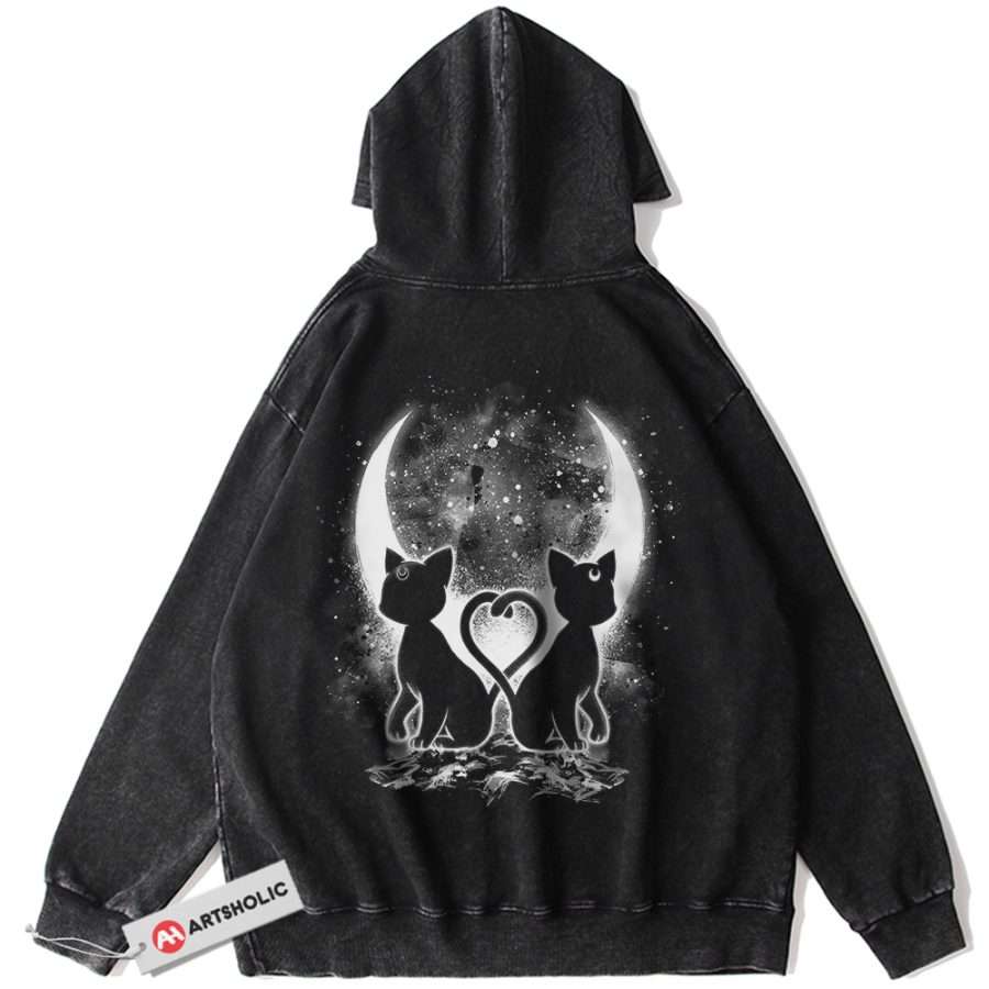 Alternative view of Sailor Moon Hoodie, Anime Hoodie, Vintage Hoodie