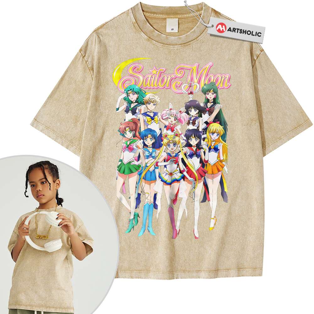Alternative view of Sailor Moon Shirt For Kids, Anime Shirt For Kids, Vintage T-Shirt For Kids
