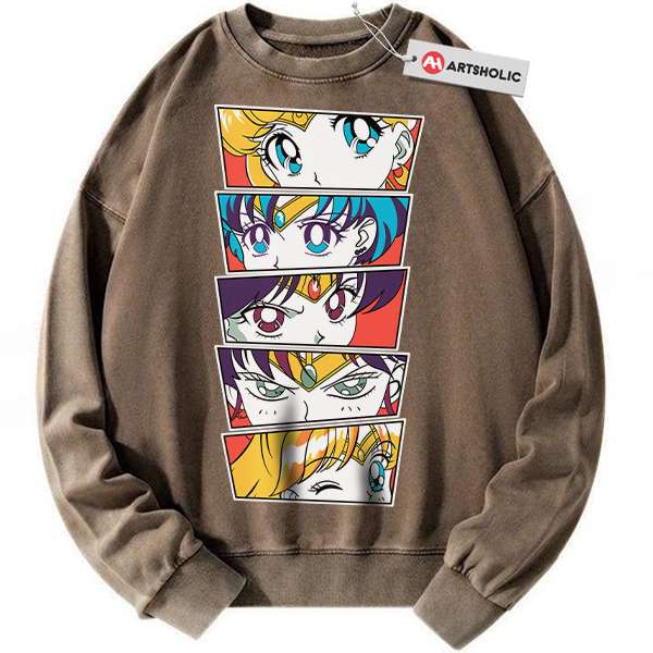 Alternative view of Sailor Moon Sweatshirt, Anime Sweatshirt, Vintage Sweater