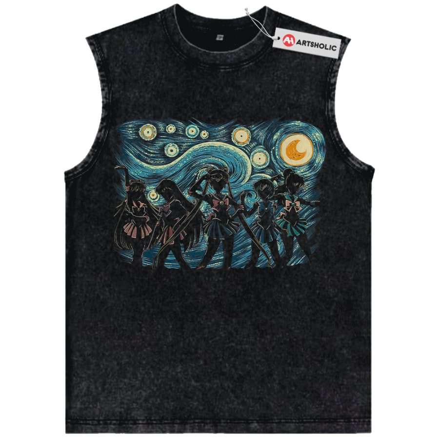 Alternative view of Sailor Moon Tank Top, Anime Tank Top, Vintage Tank Top