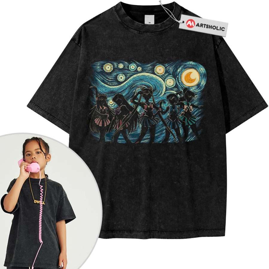Alternative view of Sailor Moon Tee For Kids, Anime Tee For Kids, Vintage Tee For Kids