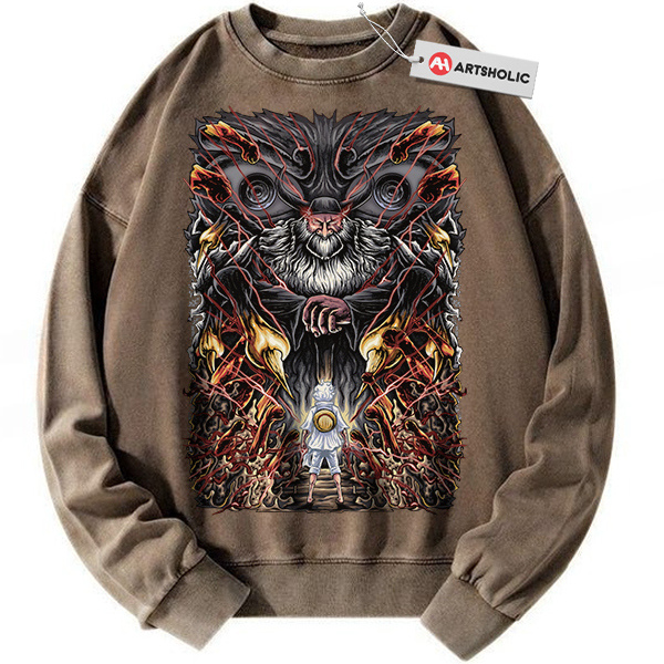 Alternative view of Saint Jaygarcia Saturn Sweatshirt, Monkey D Luffy Sweatshirt, One Piece Sweatshirt, Anime Sweatshirt, Vintage Sweater