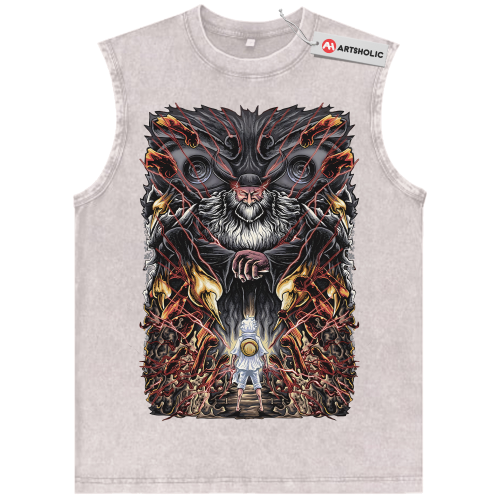 Alternative view of Saint Jaygarcia Saturn Tank Top, Monkey D Luffy Tank Top, One Piece Tank Top, Anime Tank Top, Vintage Tank Top