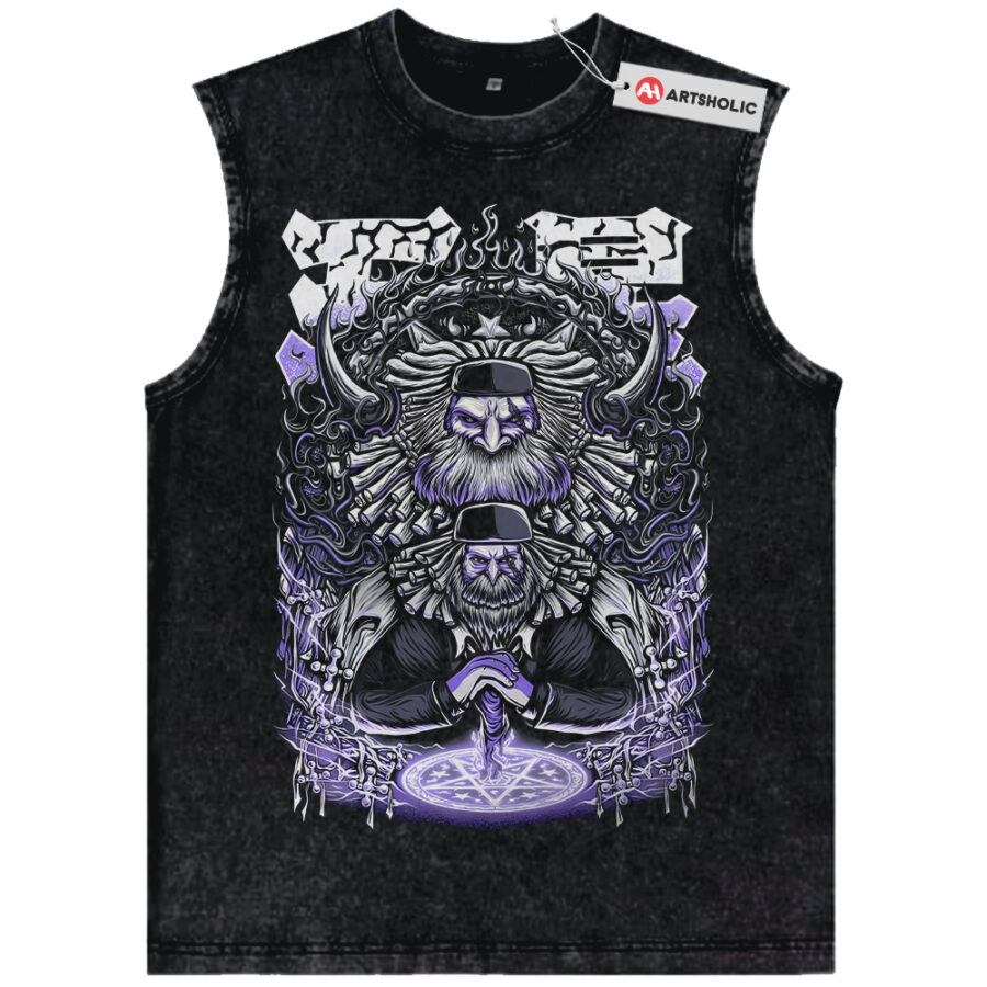 Alternative view of Saint Jaygarcia Saturn Tank Top, One Piece Tank Top, Anime Tank Top, Vintage Tank Top