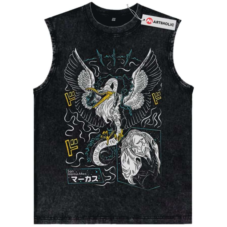 Alternative view of Saint Marcus Mars Tank Top, One Piece Tank Top, Anime Tank Top, Vintage Tank Top