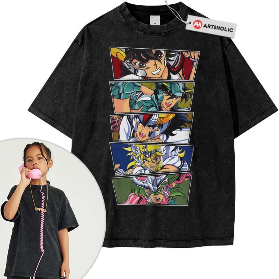 Alternative view of Saint Seiya Shirt For Kids, Anime Shirt For Kids, Vintage T-Shirt For Kids