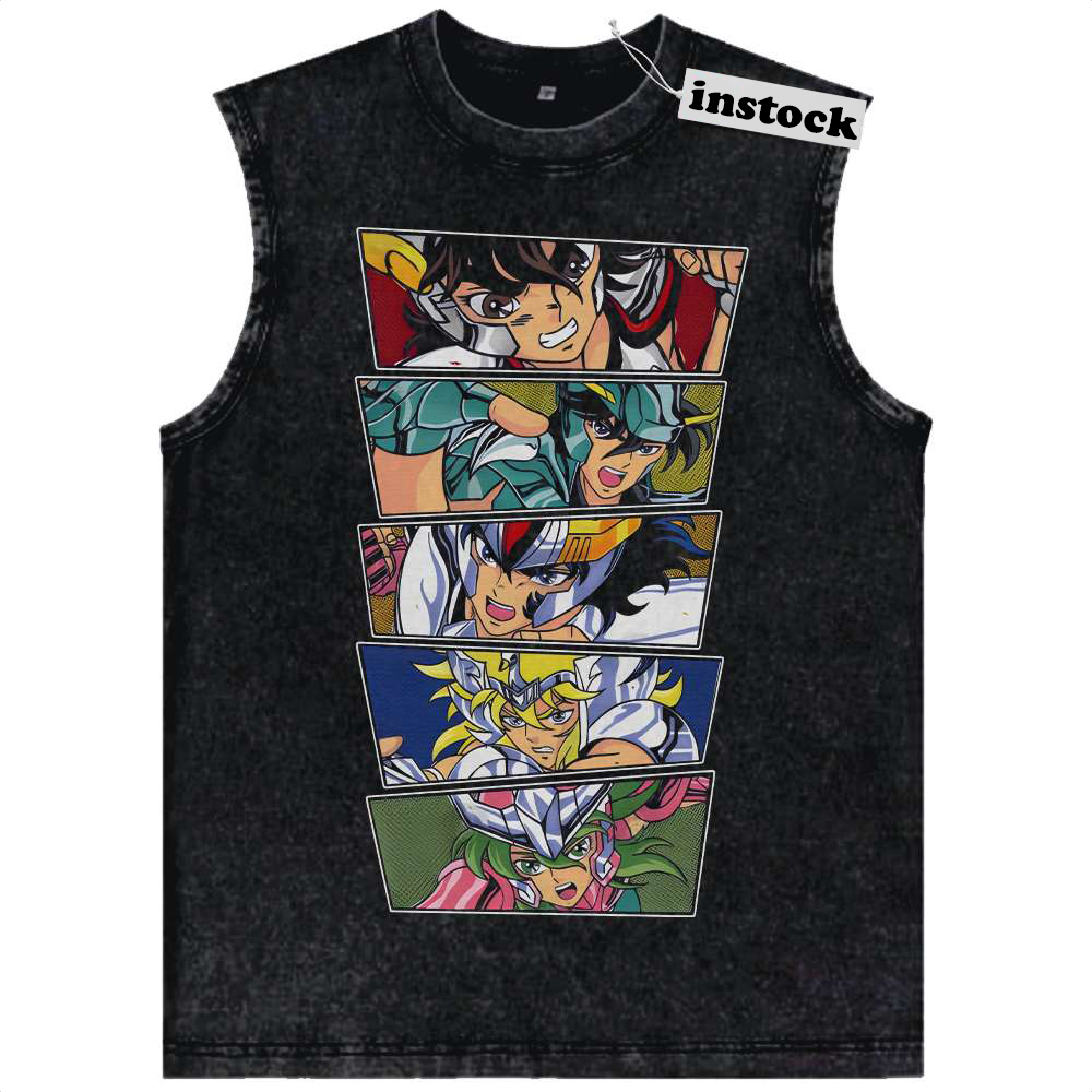 Saint Seiya Tank Top, Anime Tank Top, Vintage Tank Top