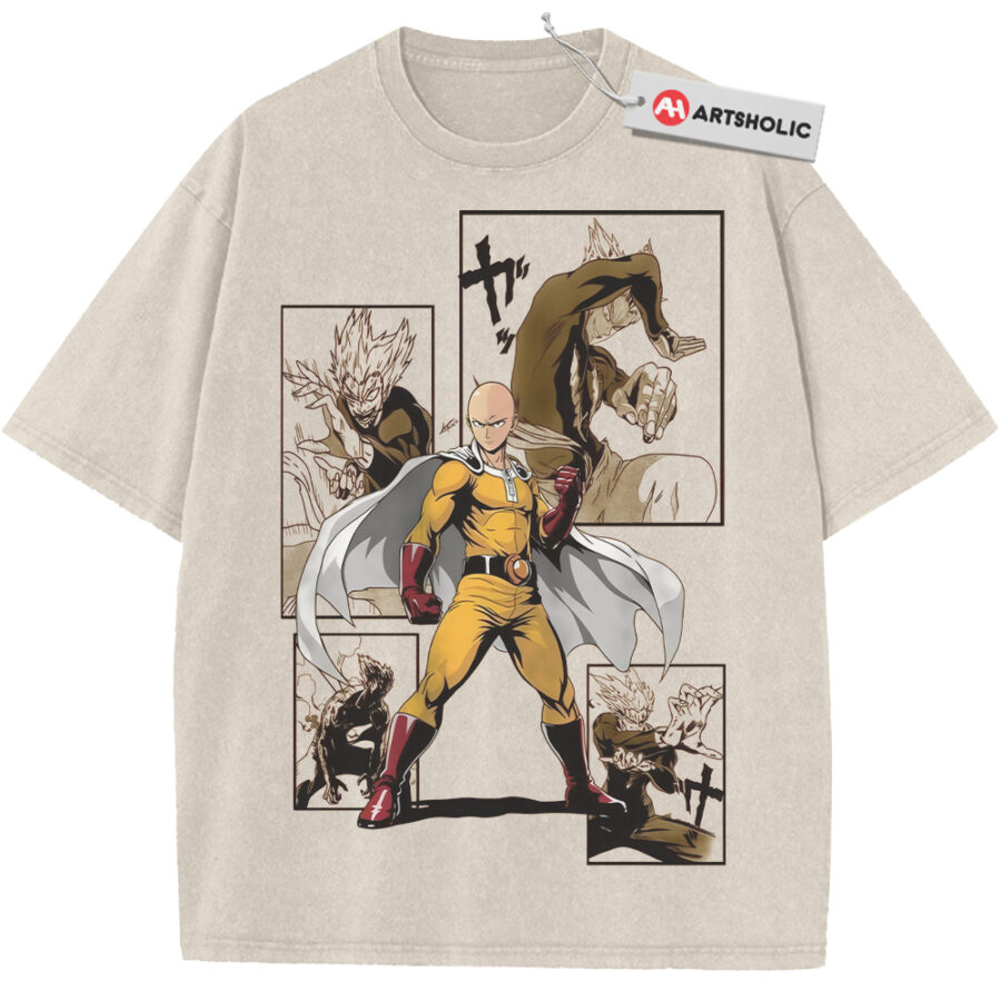 Alternative view of Saitama Shirt, Garo Shirt, One Punch Man Shirt, Anime Shirt, Vintage T-Shirt
