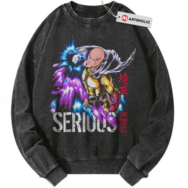 Saitama Sweatshirt, One Punch Man Sweatshirt, Anime Sweatshirt, Vintage Sweater