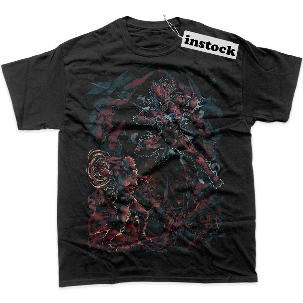 Saitama vs Boros Shirt, One Punch Man Shirt, Anime Shirt, Graphic T-Shirt