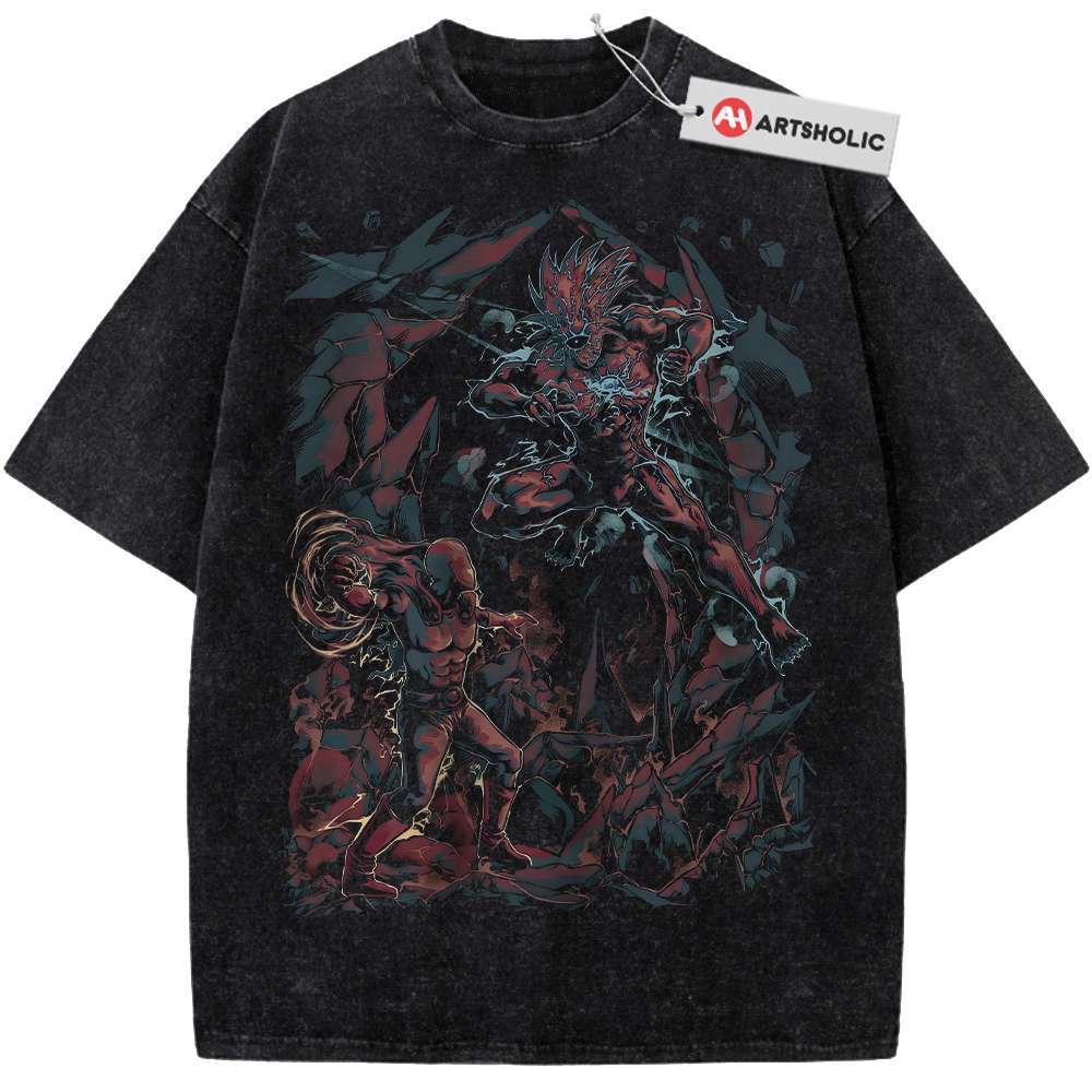 Saitama vs Boros Shirt, One Punch Man Shirt, Anime Shirt, Vintage T-Shirt