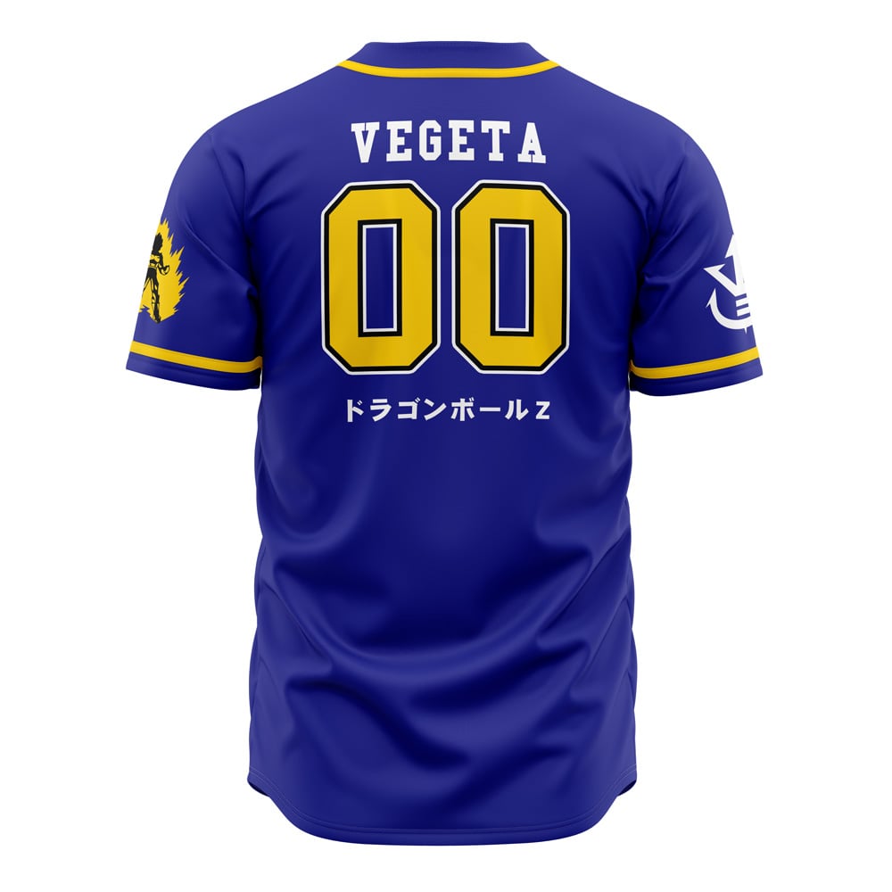 Alternative view of Saiyan Vegeta Dragon Ball Z Baseball Jersey