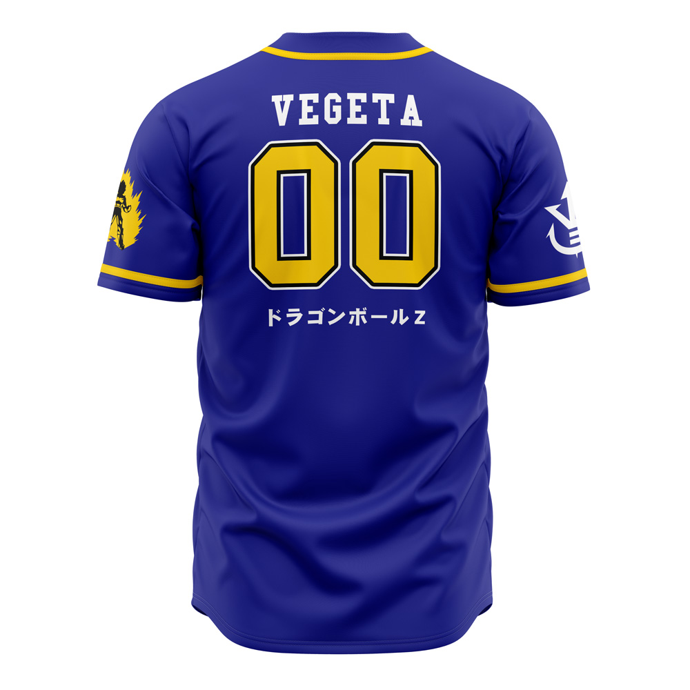 Alternative view of Saiyan Vegeta Dragon Ball Z Custom Baseball Jersey - Otaku Hall