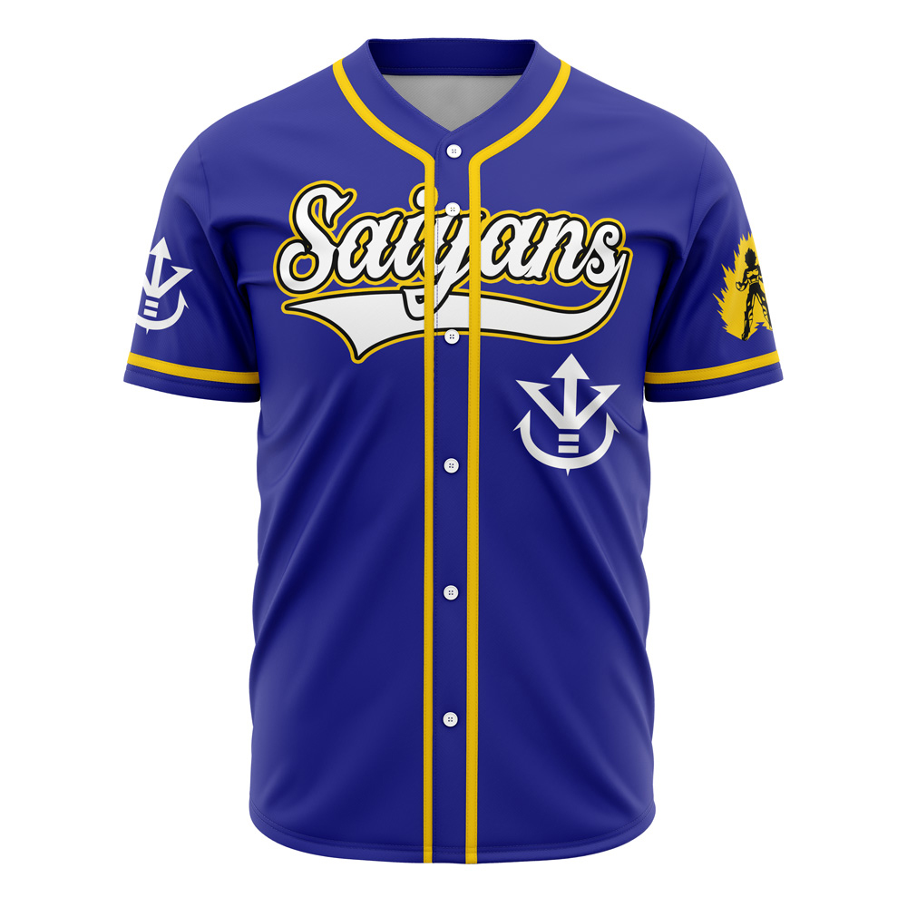 Saiyan Vegeta Dragon Ball Z Custom Baseball Jersey - Otaku Hall