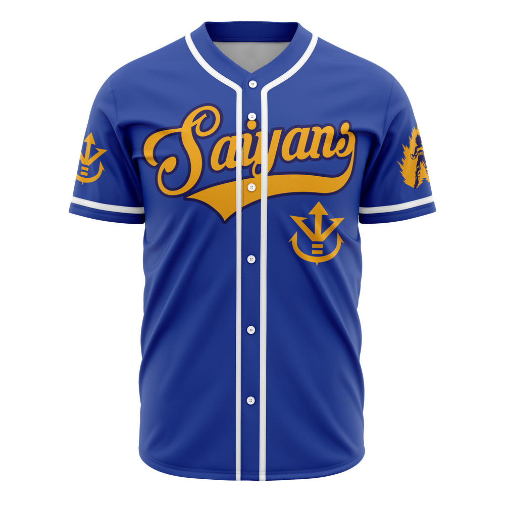 Saiyan Vegeta V2 Dragon Ball Z Custom Baseball Jersey - Otaku Hall