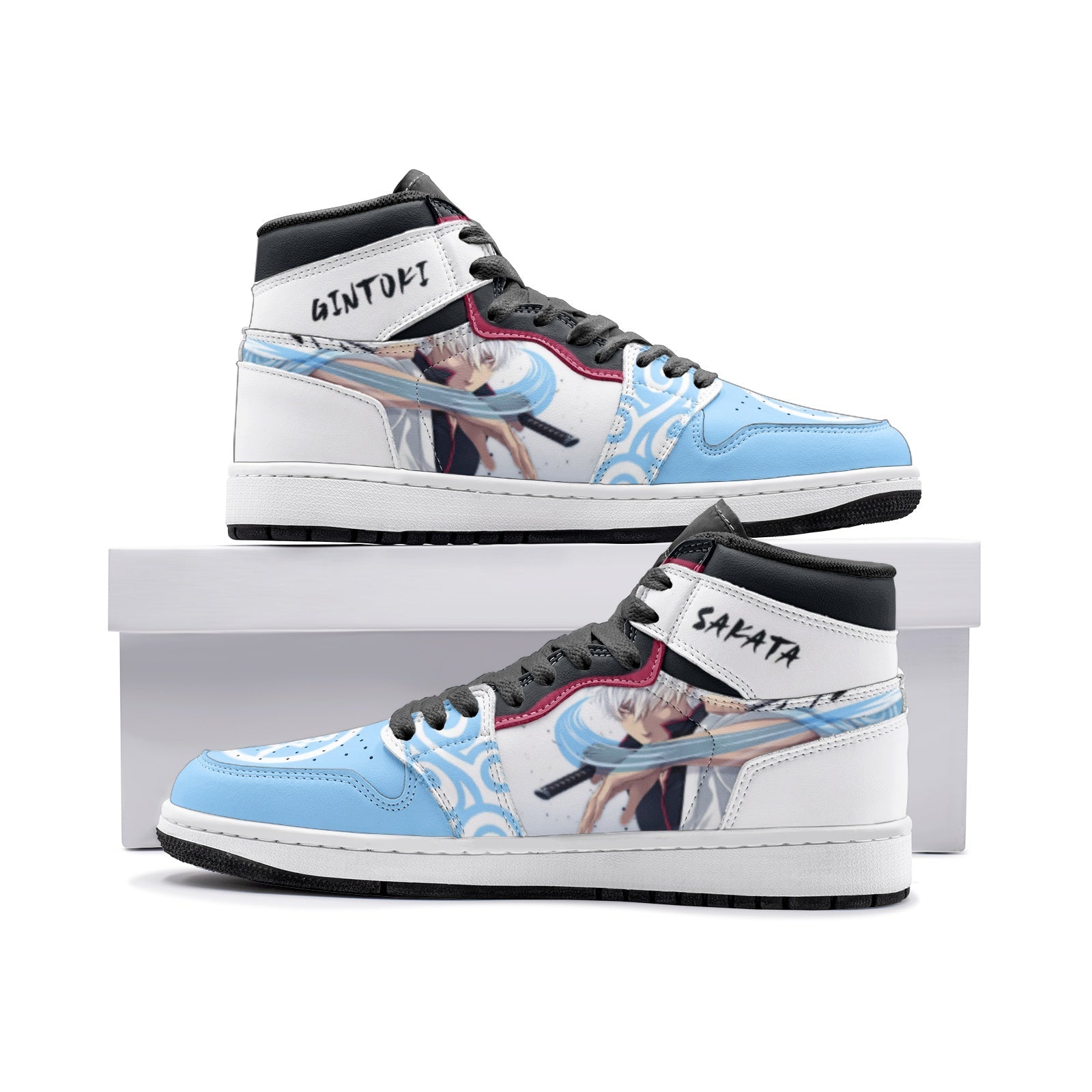 Sakata Gintoki Gintama Custom Sneaker Mid 1 Basketball Shoes - Otaku Hall