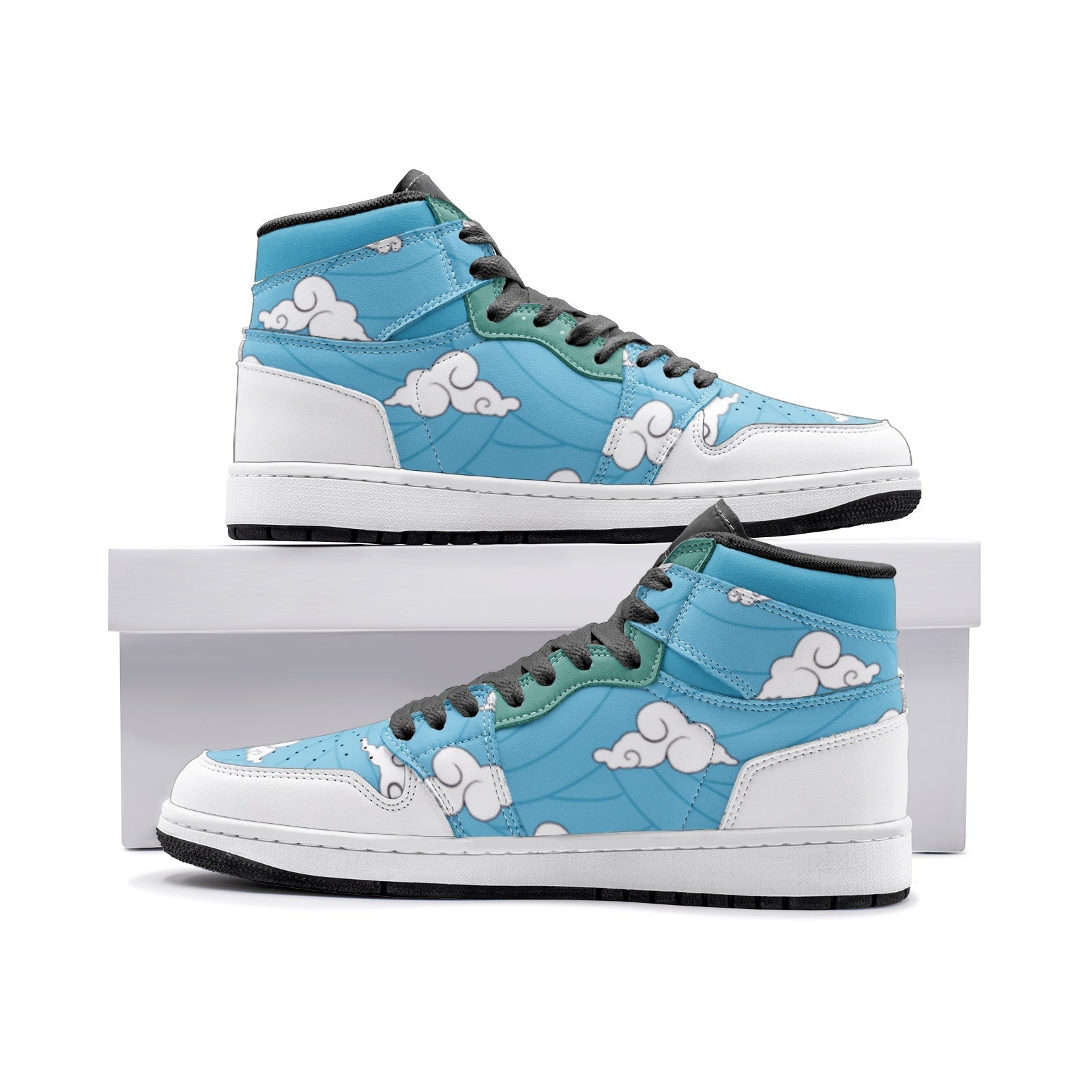 Sakonji Urokodaki Demon Slayer V2 Custom Sneaker Mid 1 Basketball Shoes - Otaku Hall