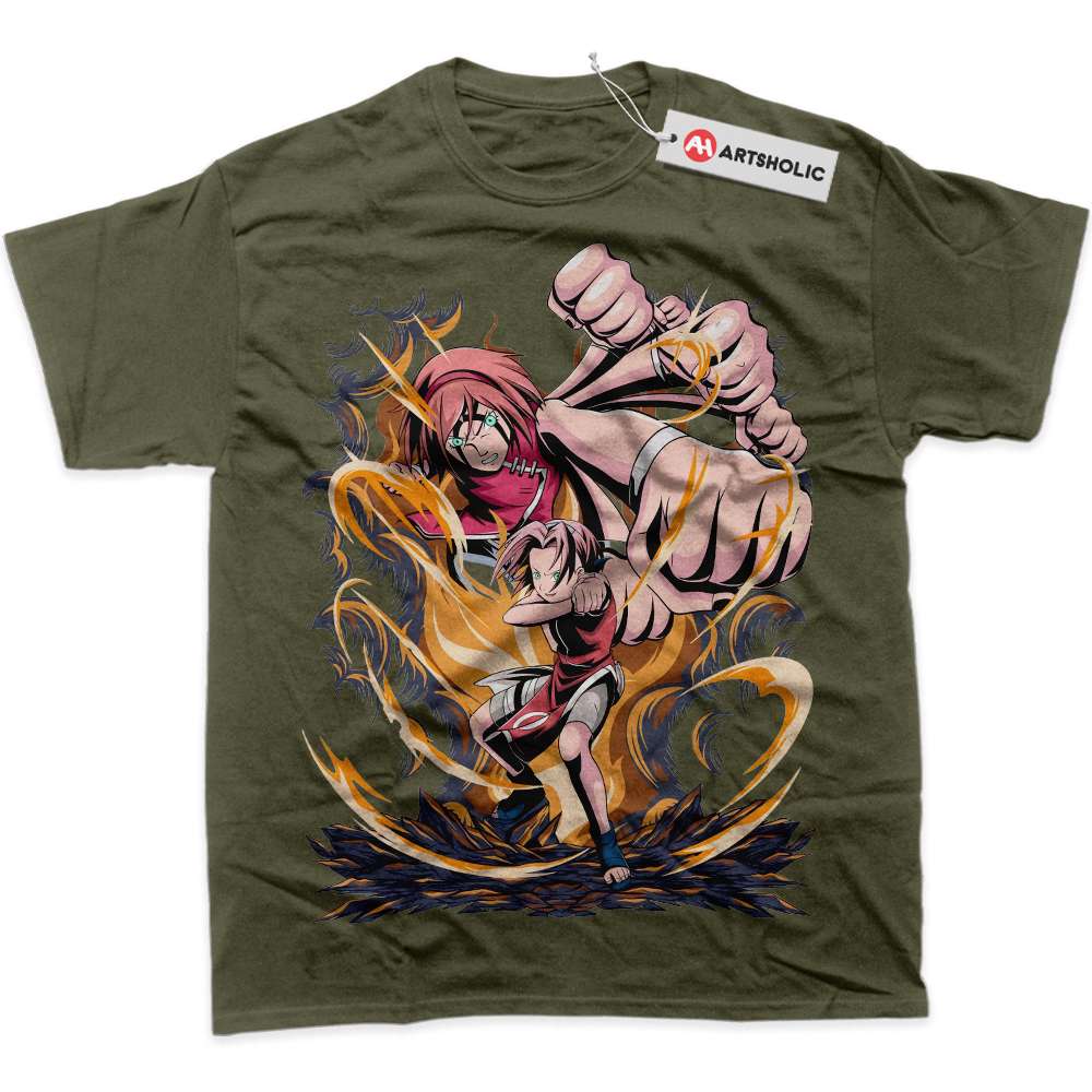 Alternative view of Sakura Haruno Shirt, Naruto Shirt, Anime Shirt, Graphic T-Shirt