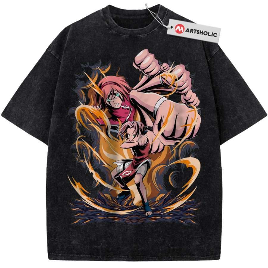 Alternative view of Sakura Haruno Shirt, Naruto Shirt, Anime Shirt, Vintage T-Shirt
