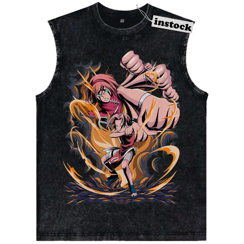 Sakura Haruno Tank Top, Naruto Tank Top, Anime Tank Top, Vintage Tank Top