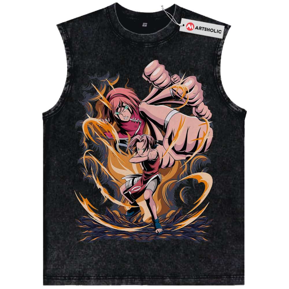 Sakura Haruno Tank Top, Naruto Tank Top, Anime Tank Top, Vintage Tank Top