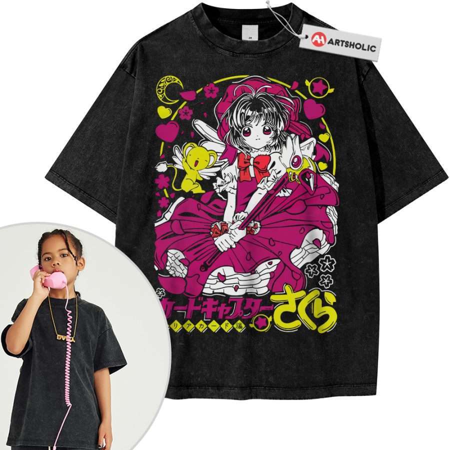Alternative view of Sakura Kinomoto Shirt For Kids, Cardcaptor Sakura Shirt For Kids, Anime Shirt For Kids, Vintage T-Shirt For Kids