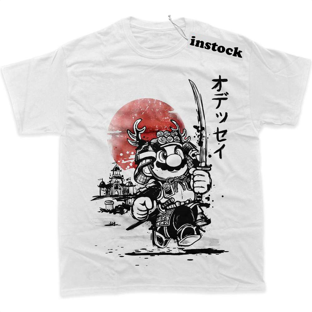 Samurai Super Mario Shirt, Game Shirt, Graphic Tee