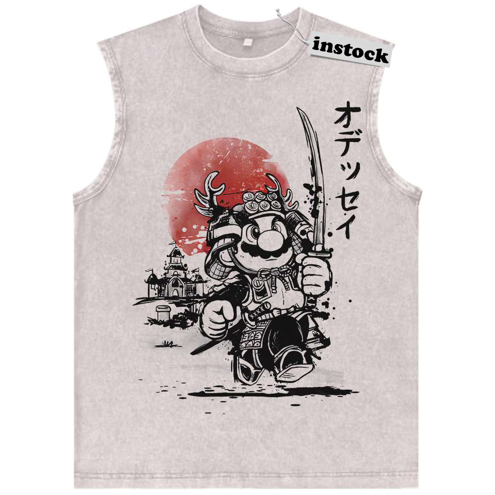 Samurai Super Mario Tank Top, Game Tank Top, Vintage Tank Top