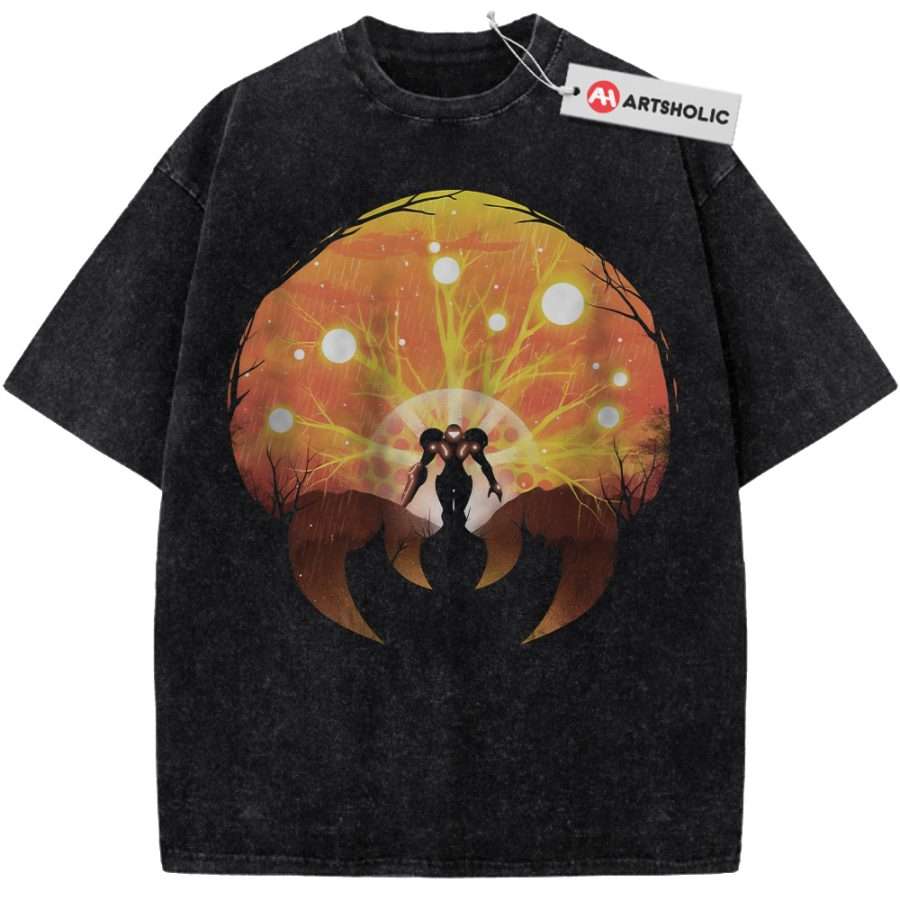 Alternative view of Samus Aran Shirt, Metroid Shirt, Game Shirt, Vintage T-Shirt