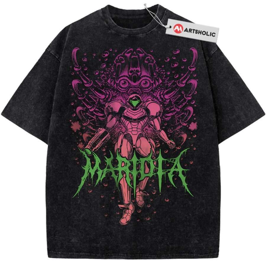 Alternative view of Samus Aran Shirt, Metroid Shirt, Game Shirt, Vintage T-Shirt