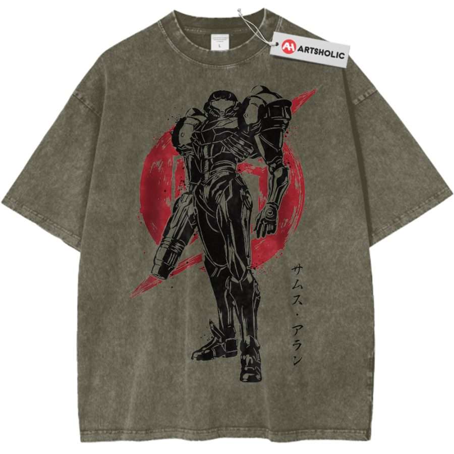 Alternative view of Samus Aran Shirt, Metroid Shirt, Game Shirt, Vintage Tee