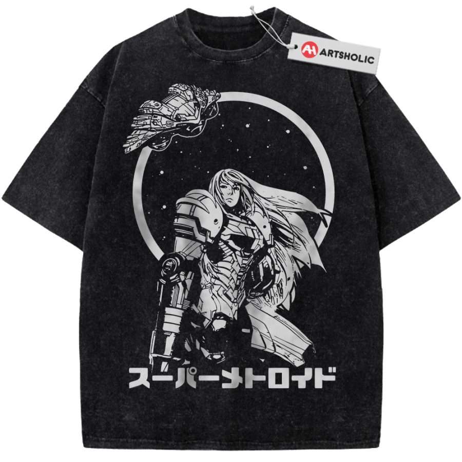 Alternative view of Samus Aran Shirt, Metroid Shirt, Game Shirt, Vintage Tee