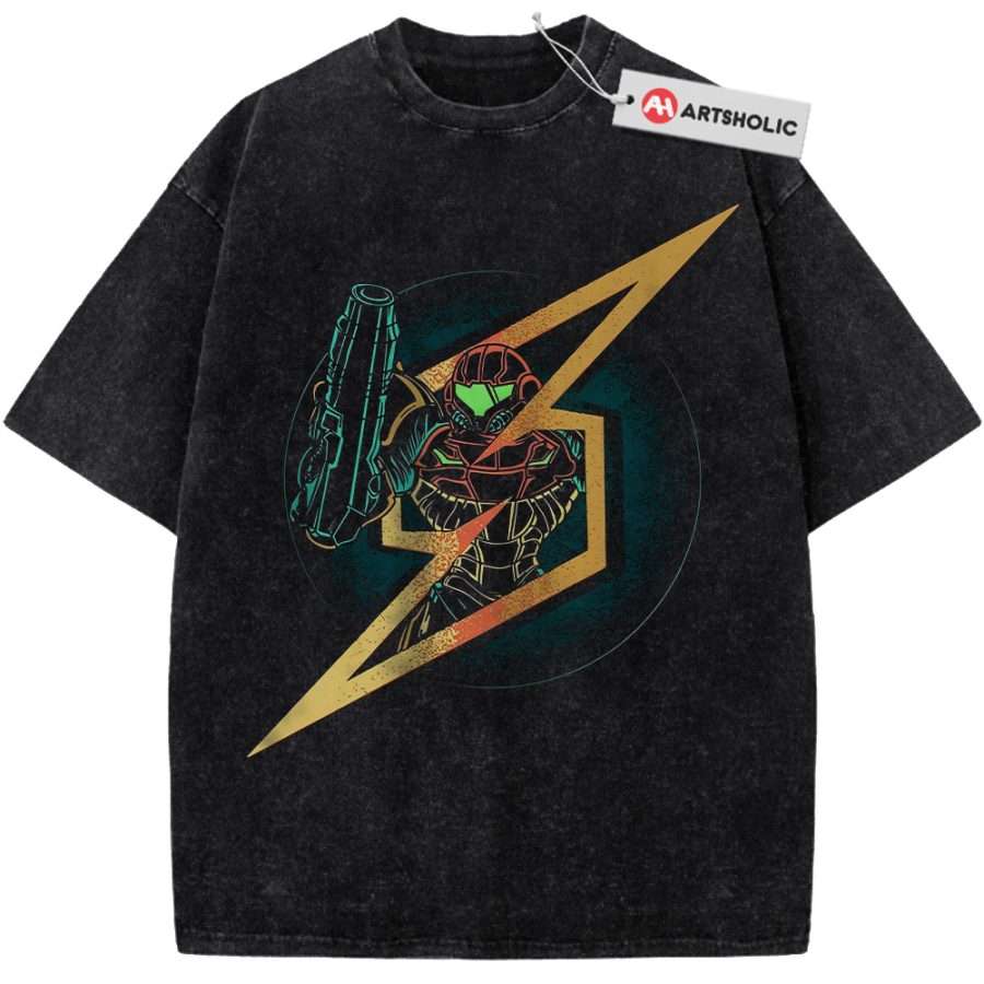 Alternative view of Samus Aran Shirt, Metroid Shirt, Game Shirt, Vintage Tee