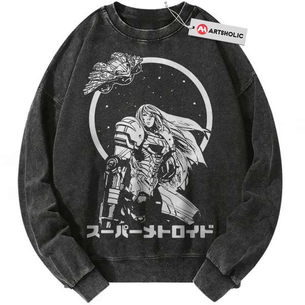 Samus Aran Sweatshirt, Metroid Sweatshirt, Game Sweatshirt, Vintage Sweater