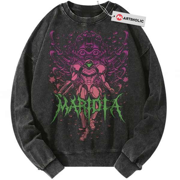 Samus Aran Sweatshirt, Metroid Sweatshirt, Game Sweatshirt, Vintage Sweatshirt