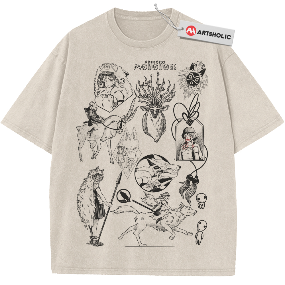 San and Moro Shirt, Princess Mononoke Shirt, Studio Ghibli Shirt, Anime Shirt, Vintage T-Shirt