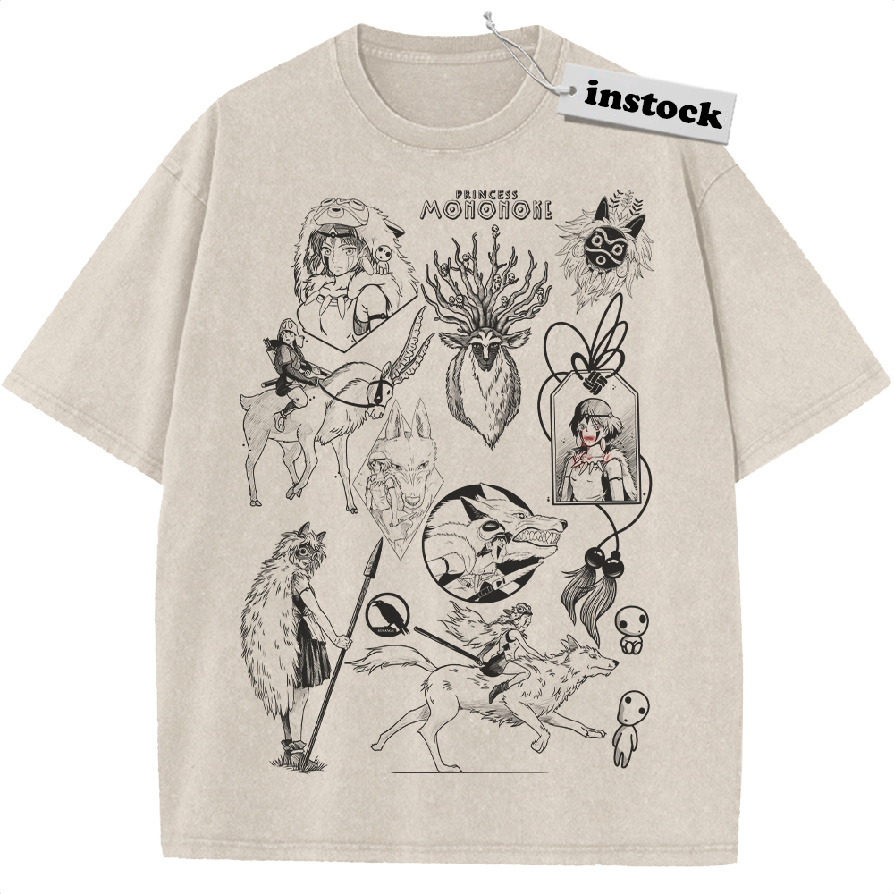 San and Moro Shirt, Princess Mononoke Shirt, Studio Ghibli Shirt, Anime Shirt, Vintage T-Shirt