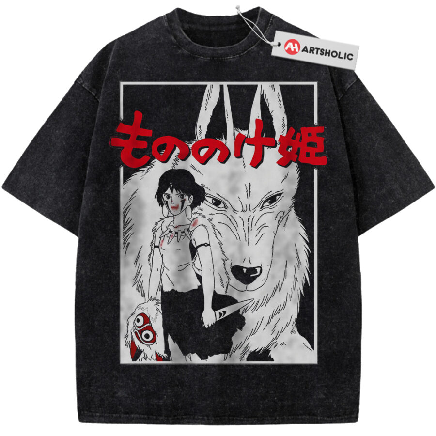 Alternative view of San Shirt, Princess Mononoke Shirt, Studio Ghibli Shirt, Anime Shirt, Vintage T-Shirt