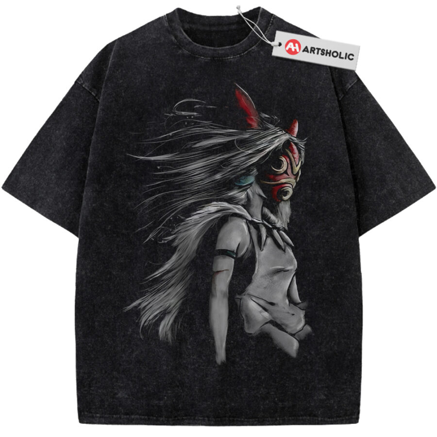 Alternative view of San Shirt, Princess Mononoke Shirt, Studio Ghibli Shirt, Anime Shirt, Vintage T-Shirt