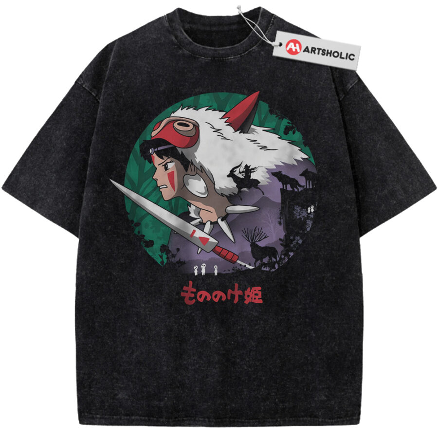 Alternative view of San Shirt, Princess Mononoke Shirt, Studio Ghibli Shirt, Anime Shirt, Vintage T-Shirt