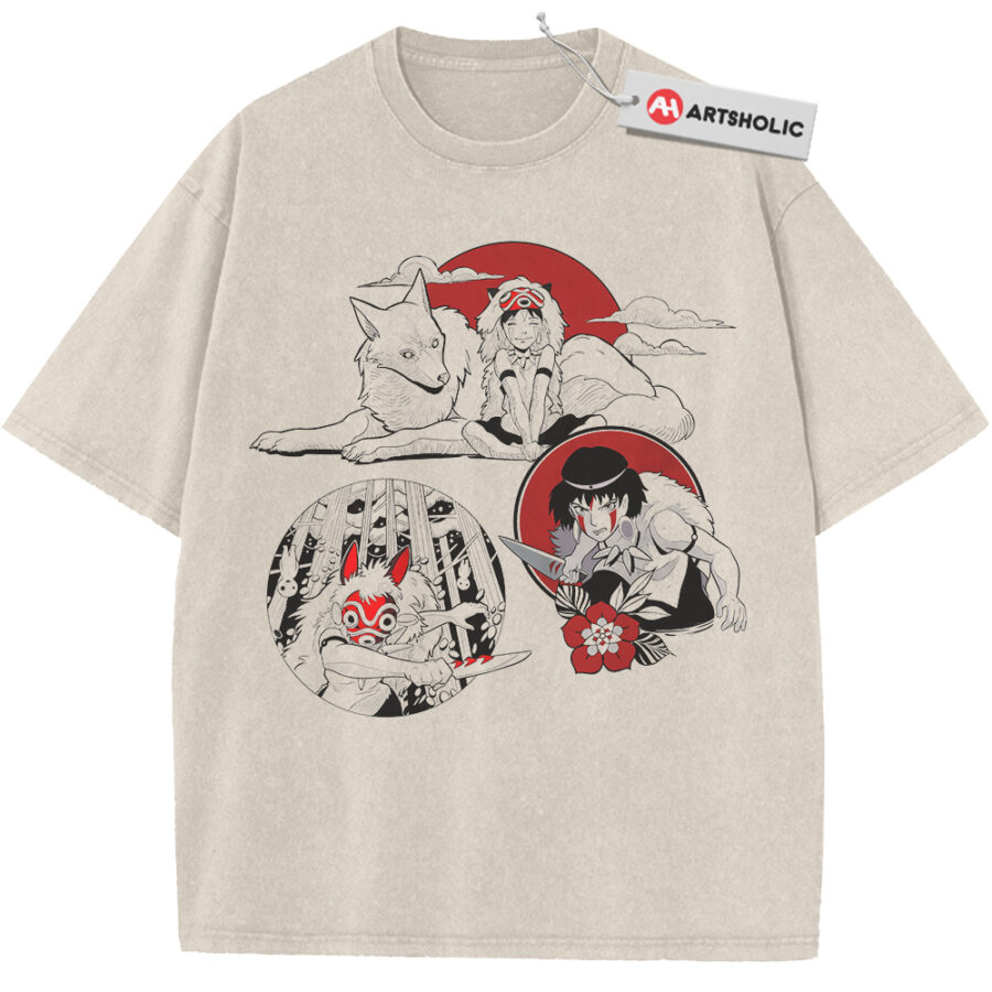 Alternative view of San Shirt, Princess Mononoke Shirt, Studio Ghibli Shirt, Anime Shirt, Vintage T-Shirt