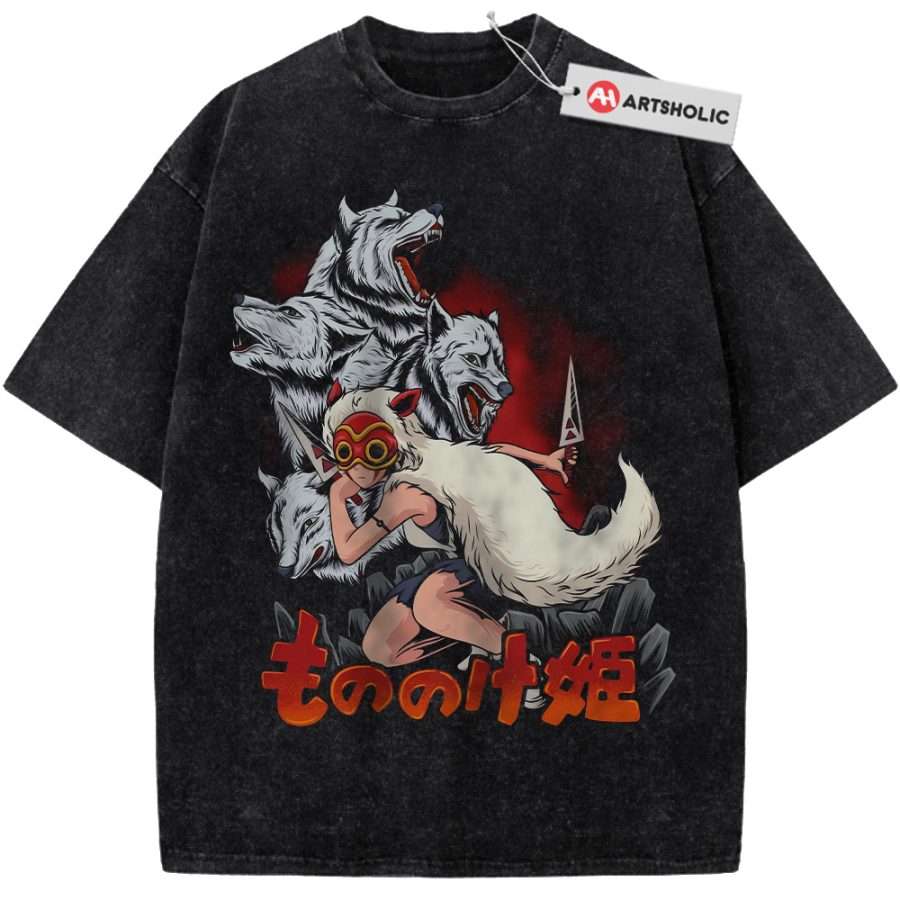 Alternative view of San Shirt, Princess Mononoke Shirt, Studio Ghibli Shirt, Anime Shirt, Vintage T-Shirt