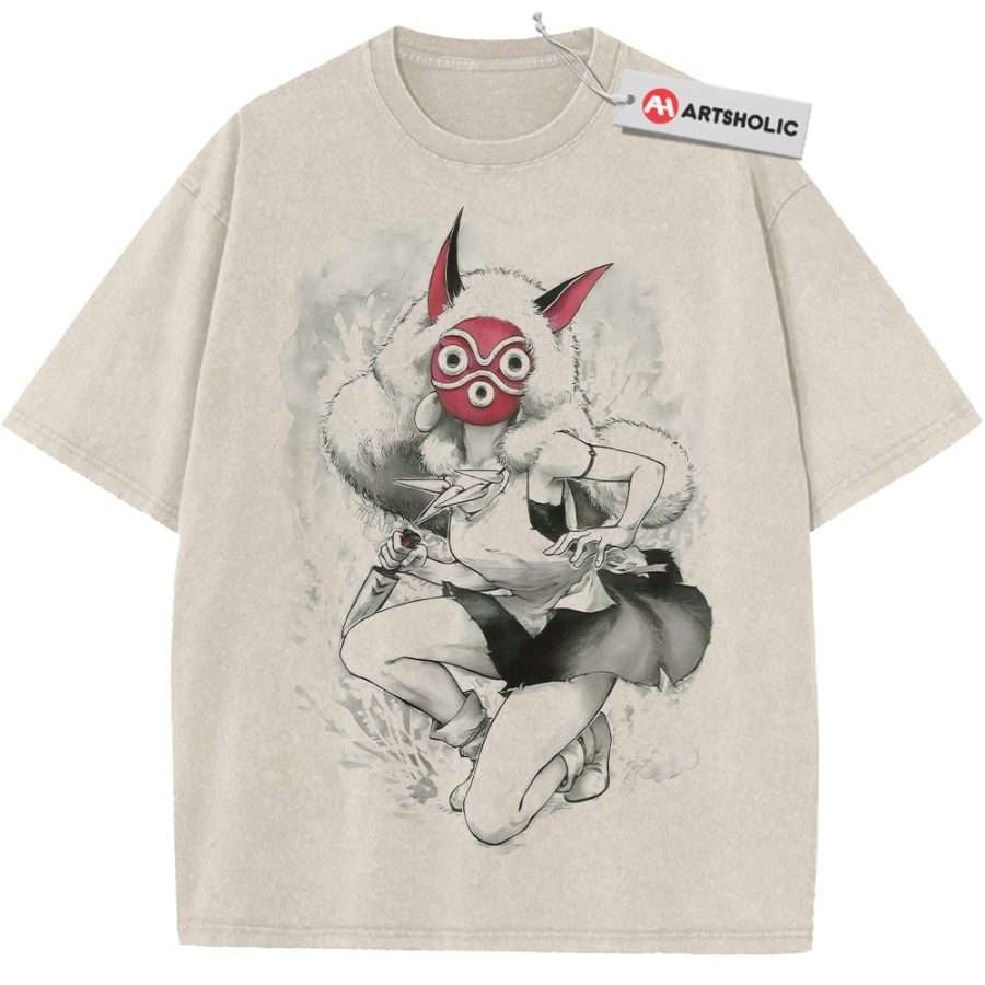 Alternative view of San Shirt, Princess Mononoke Shirt, Studio Ghibli Shirt, Anime Shirt, Vintage Tee