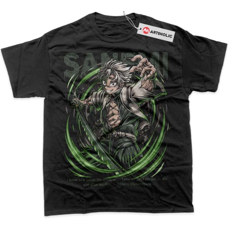Alternative view of Sanemi Shinazugawa Shirt, Demon Slayer Shirt, Anime Shirt, Graphic T-Shirt